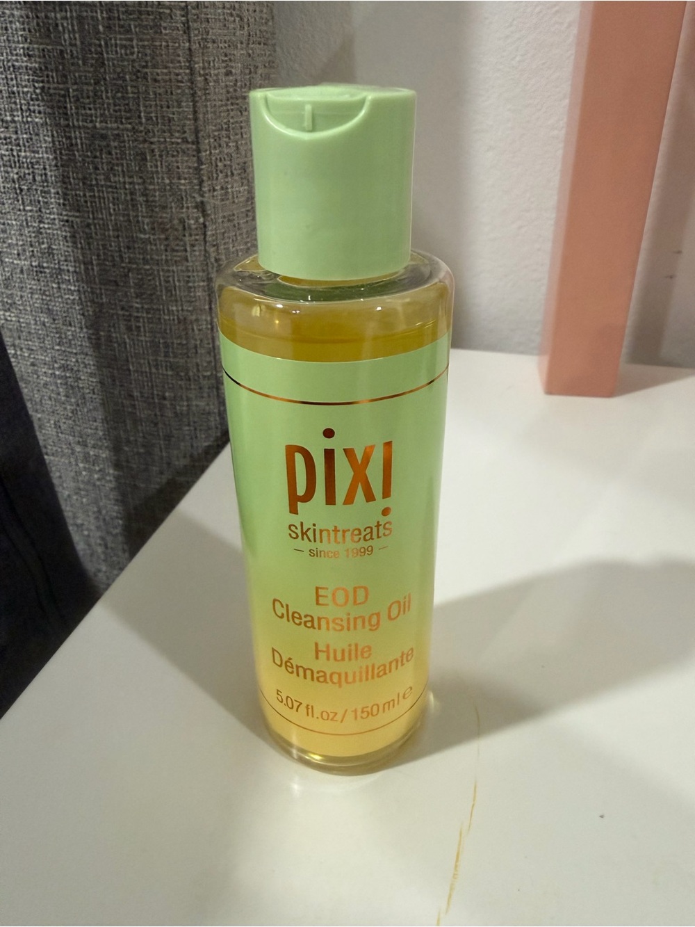 Pixi EOD Cleansing Oil in Light Green and Yellow Bottle